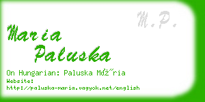 maria paluska business card